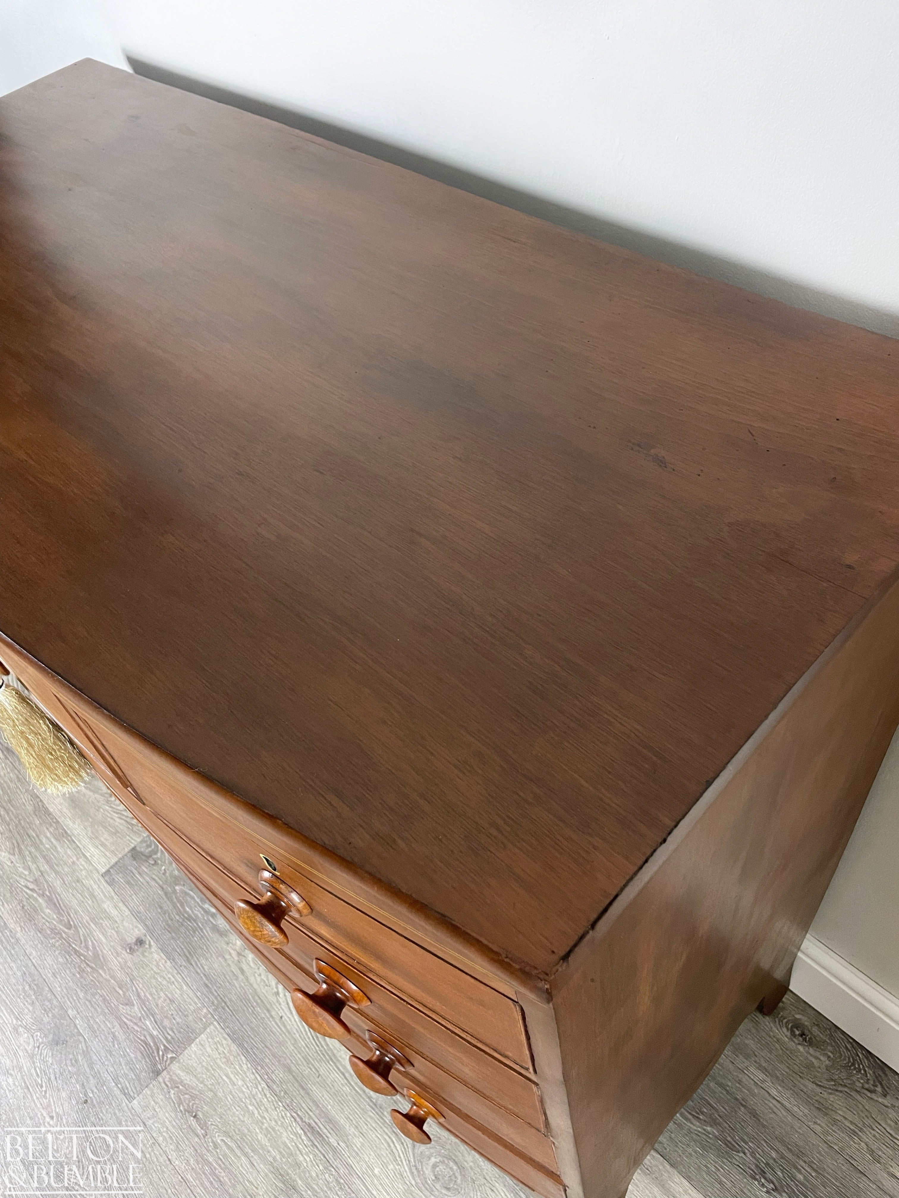 Victorian Bow Fronted Five Drawer Chest of Drawers-Belton & Bumble