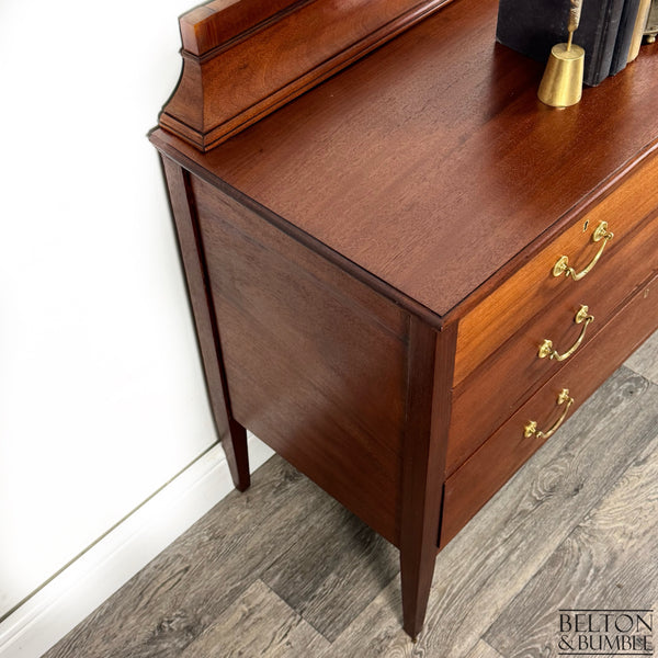 Vintage Mahogany Four Drawer Chest of Drawers with Gallery Back-Belton & Butler