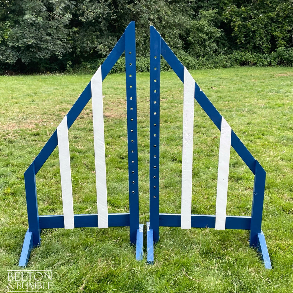 Set of Five Painted Wooden Showjumping Wings & 15 Sets of Metal Cups-Belton & Bumble