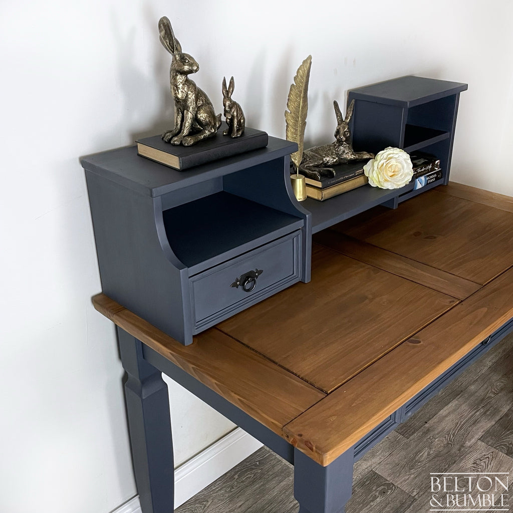 Vintage Pine Computer Office Desk and Chair-Belton & Bumble