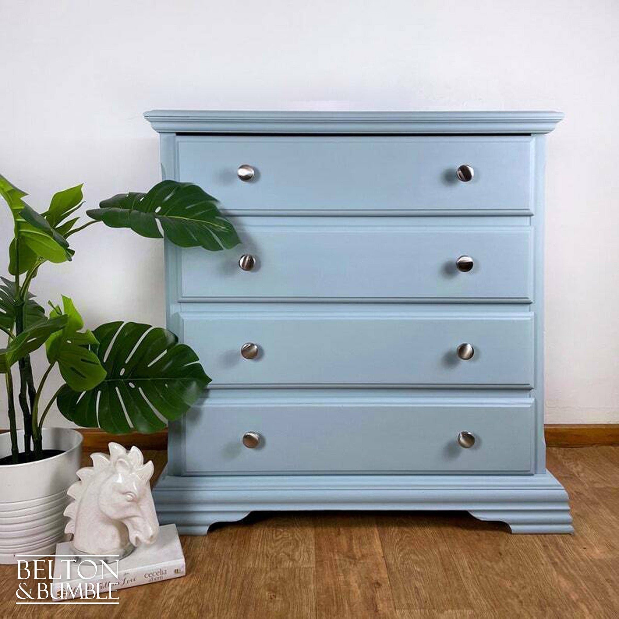 Four Drawer Chest of Drawers in Pale Blue by Schreiber-Belton & Bumble