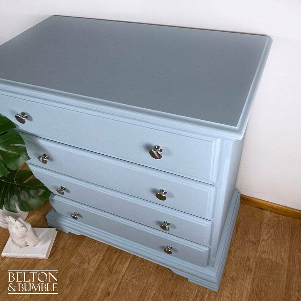 Four Drawer Chest of Drawers in Pale Blue by Schreiber-Belton & Bumble