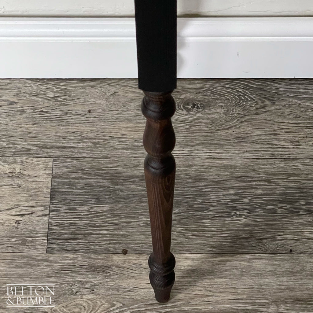 Tall Console or Sofa Table, Bow Fronted with Drawers in Black-Belton & Bumble