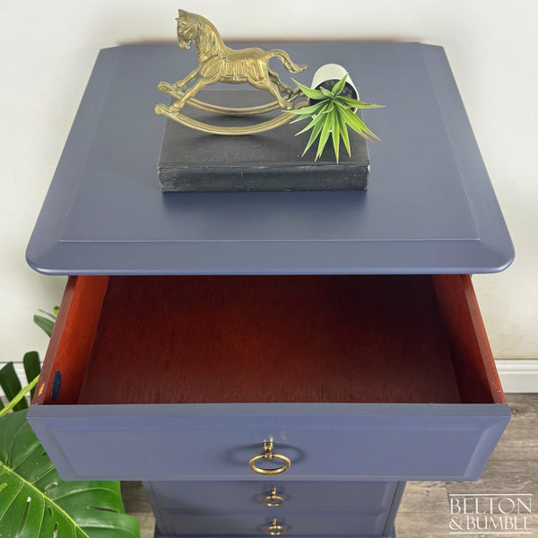 STAG Minstrel Narrow 6 Drawer Tallboy in Navy