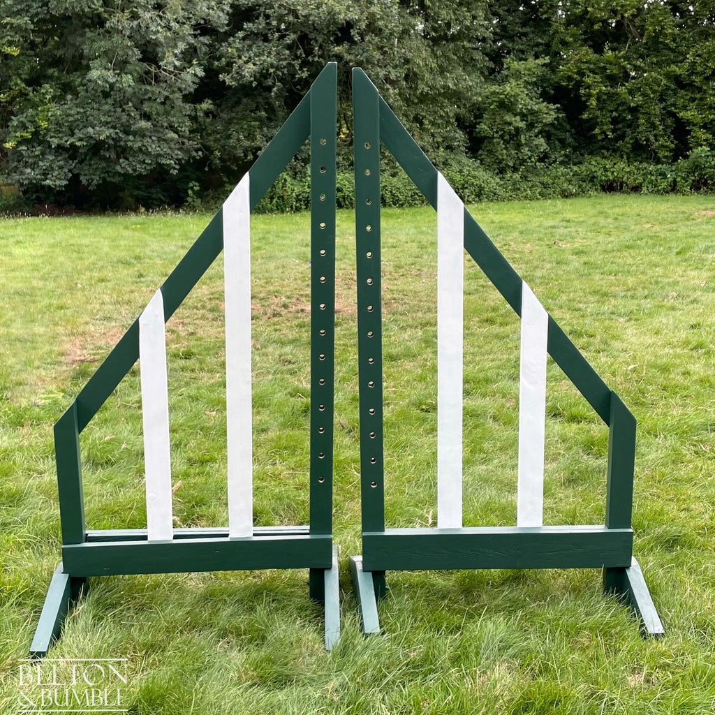 Set of Five Painted Wooden Showjumping Wings & 15 Sets of Metal Cups-Belton & Bumble