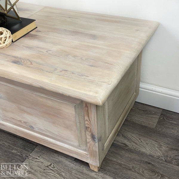 Rectangle Coffee Table with Storage - White Wash Weathered Finish-Belton & Butler