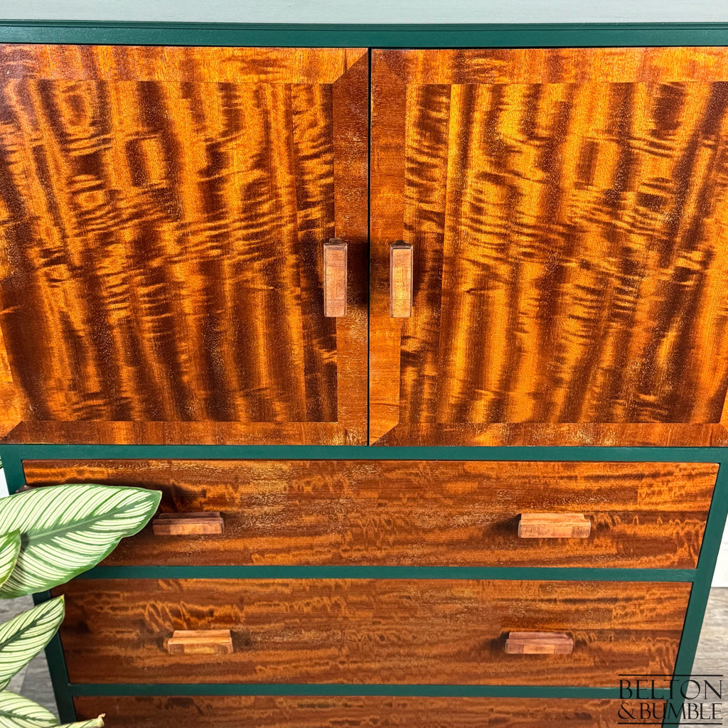 Linen Press Storage Cupboard in Green-Belton & Bumble