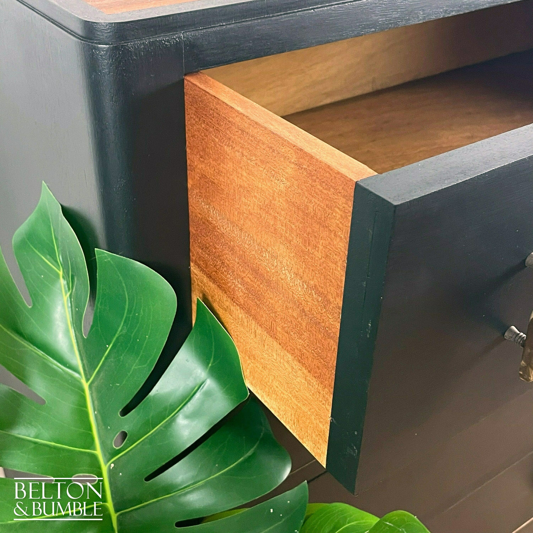 Four Drawer Chest of Drawers in Black and Walnut-Belton & Bumble
