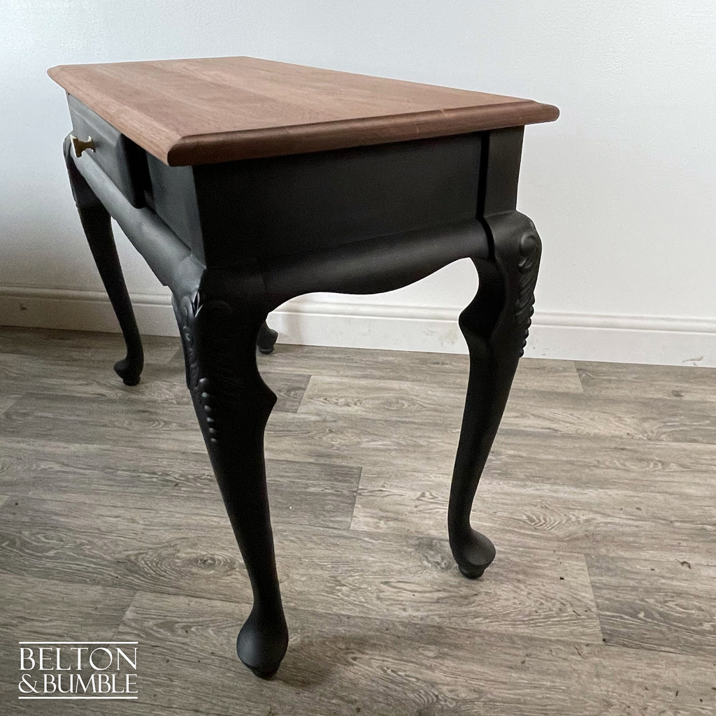 Carved Console Table in Black-Belton & Bumble
