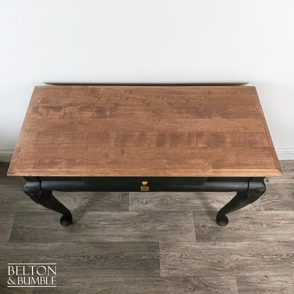 Carved Console Table in Black-Belton & Bumble