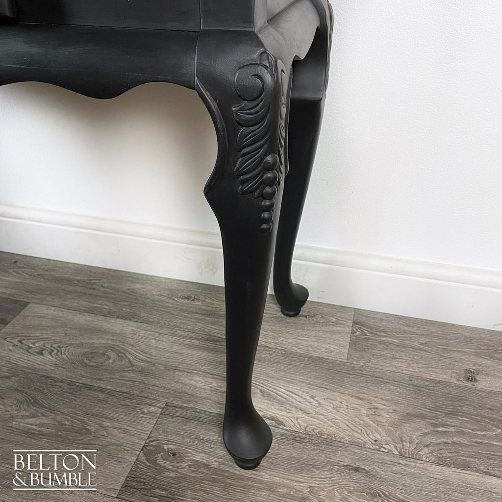 Carved Console Table in Black-Belton & Bumble