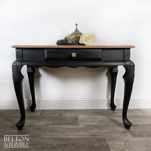 Carved Console Table in Black-Belton & Butler