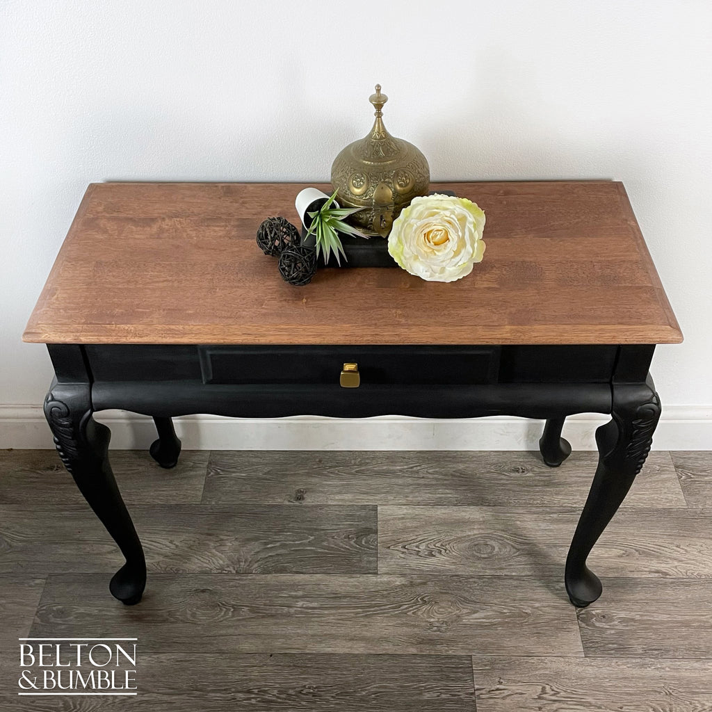 Carved Console Table in Black-Belton & Bumble