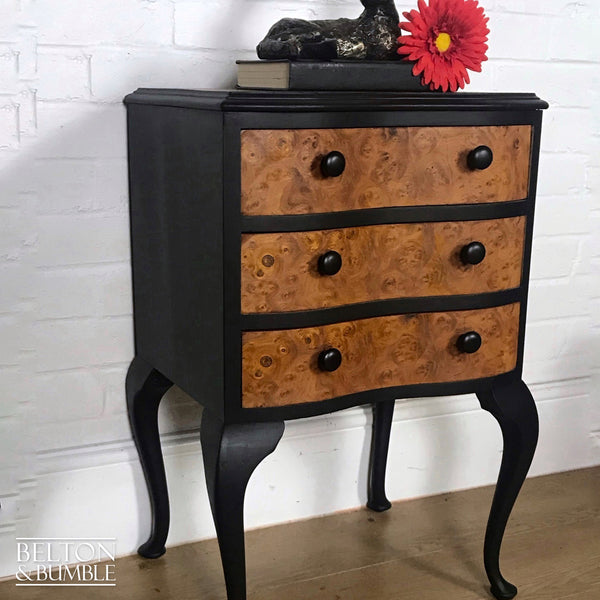 Walnut and Black Petite Chest of Drawers-Belton & Butler