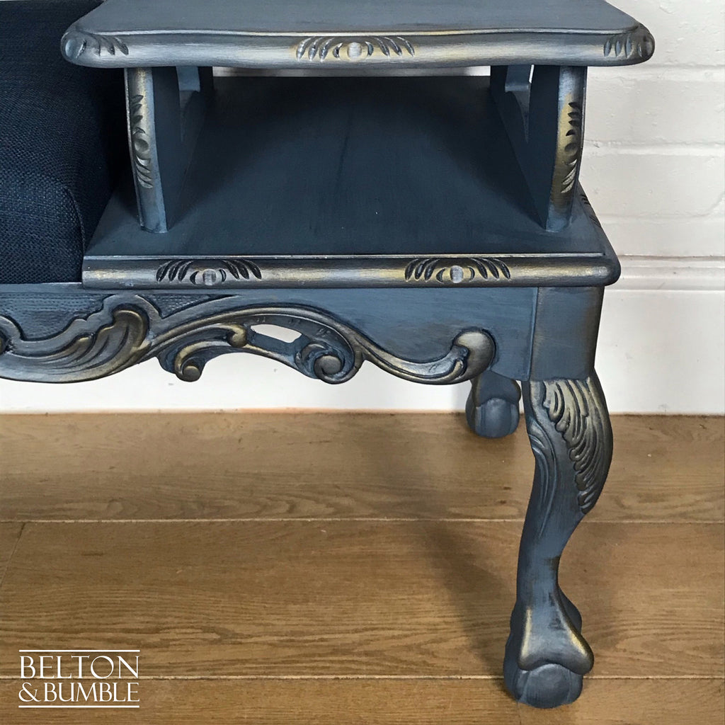 Blue and Gold Conversation Seat-Belton & Bumble