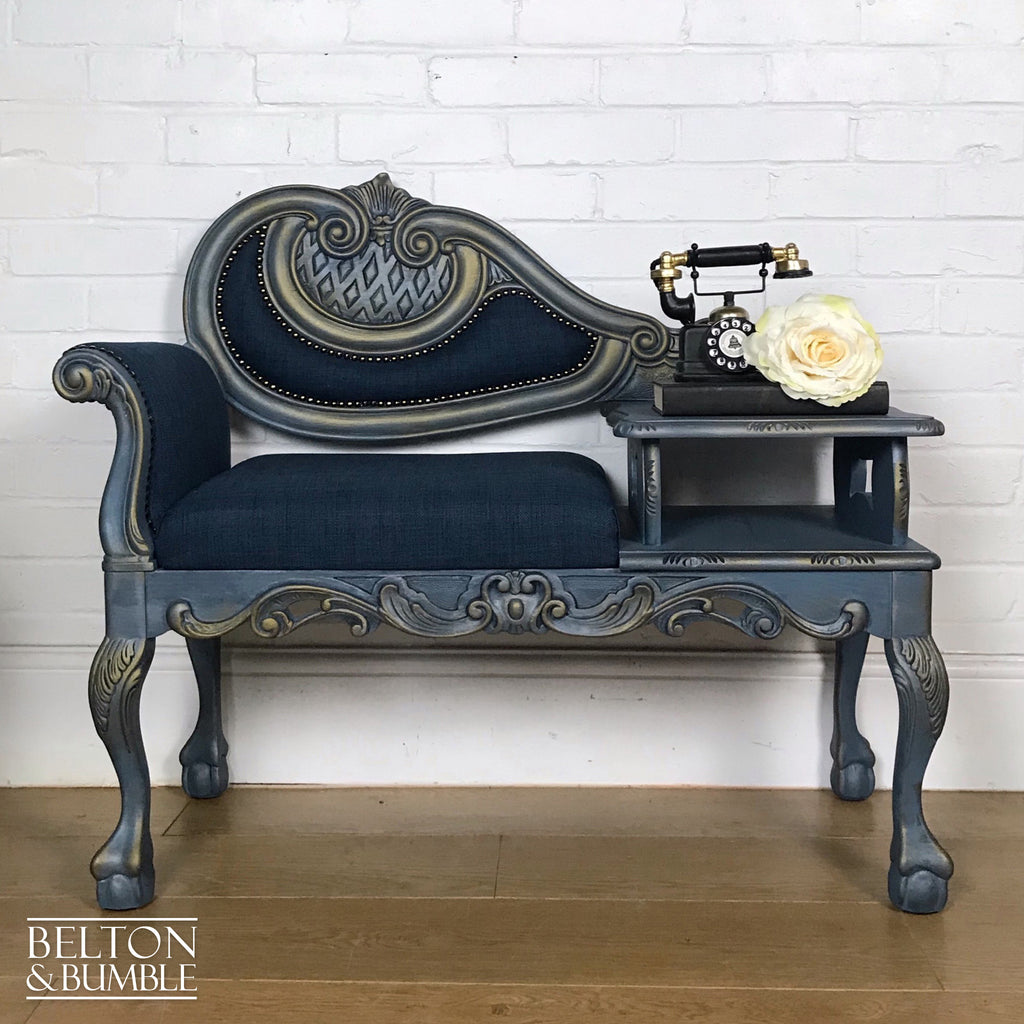 Blue and Gold Conversation Seat-Belton & Bumble
