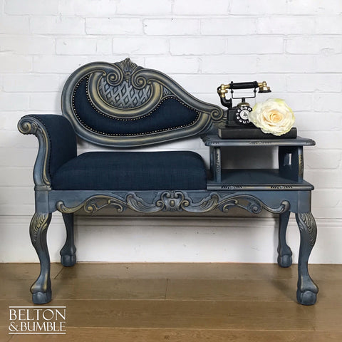 Blue and Gold Conversation Seat-Belton & Butler