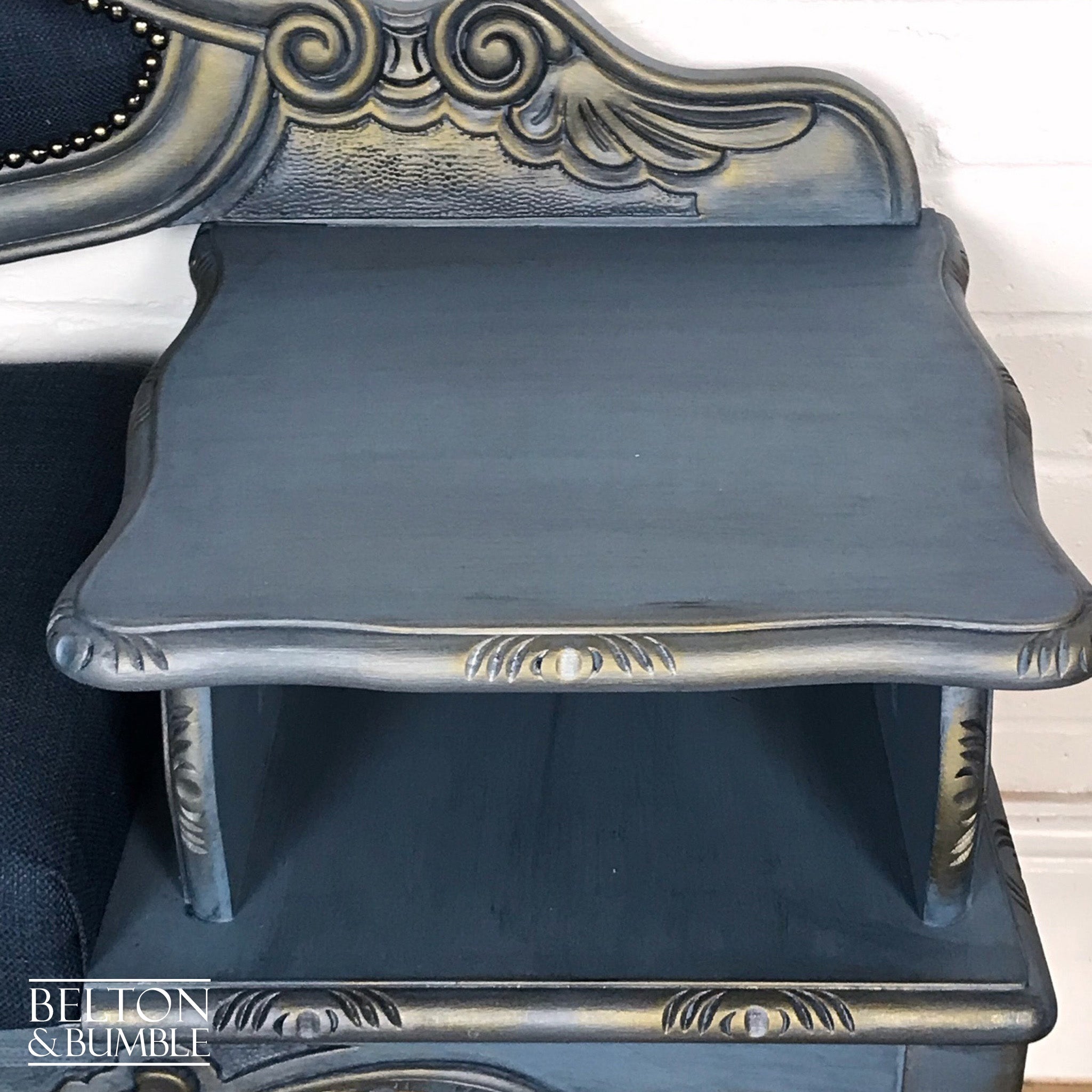 Blue and Gold Conversation Seat-Belton & Bumble