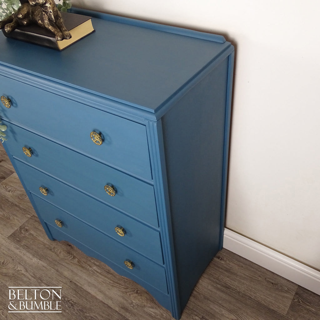 Four Drawer Chest of Drawers in Blue by Lebus-Belton & Bumble