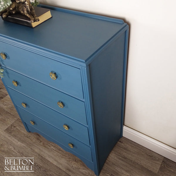 Four Drawer Chest of Drawers in Blue by Lebus-Belton & Butler