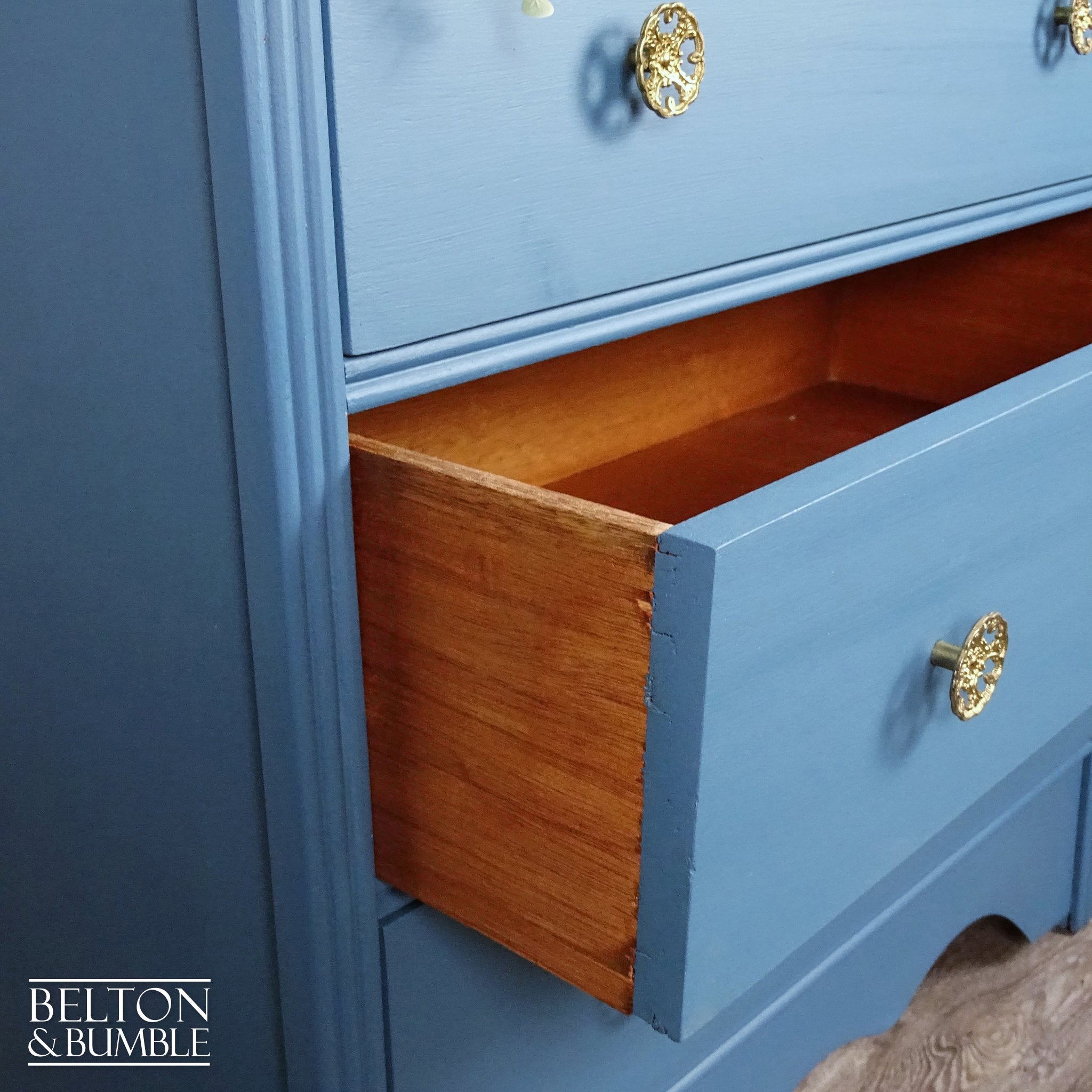 Four Drawer Chest of Drawers in Blue by Lebus-Belton & Bumble