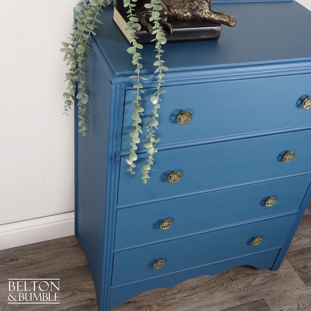 Four Drawer Chest of Drawers in Blue by Lebus-Belton & Bumble