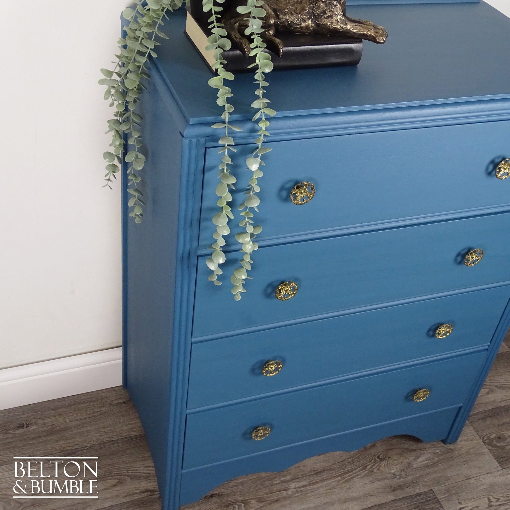 Four Drawer Chest of Drawers in Blue by Lebus-Belton & Bumble