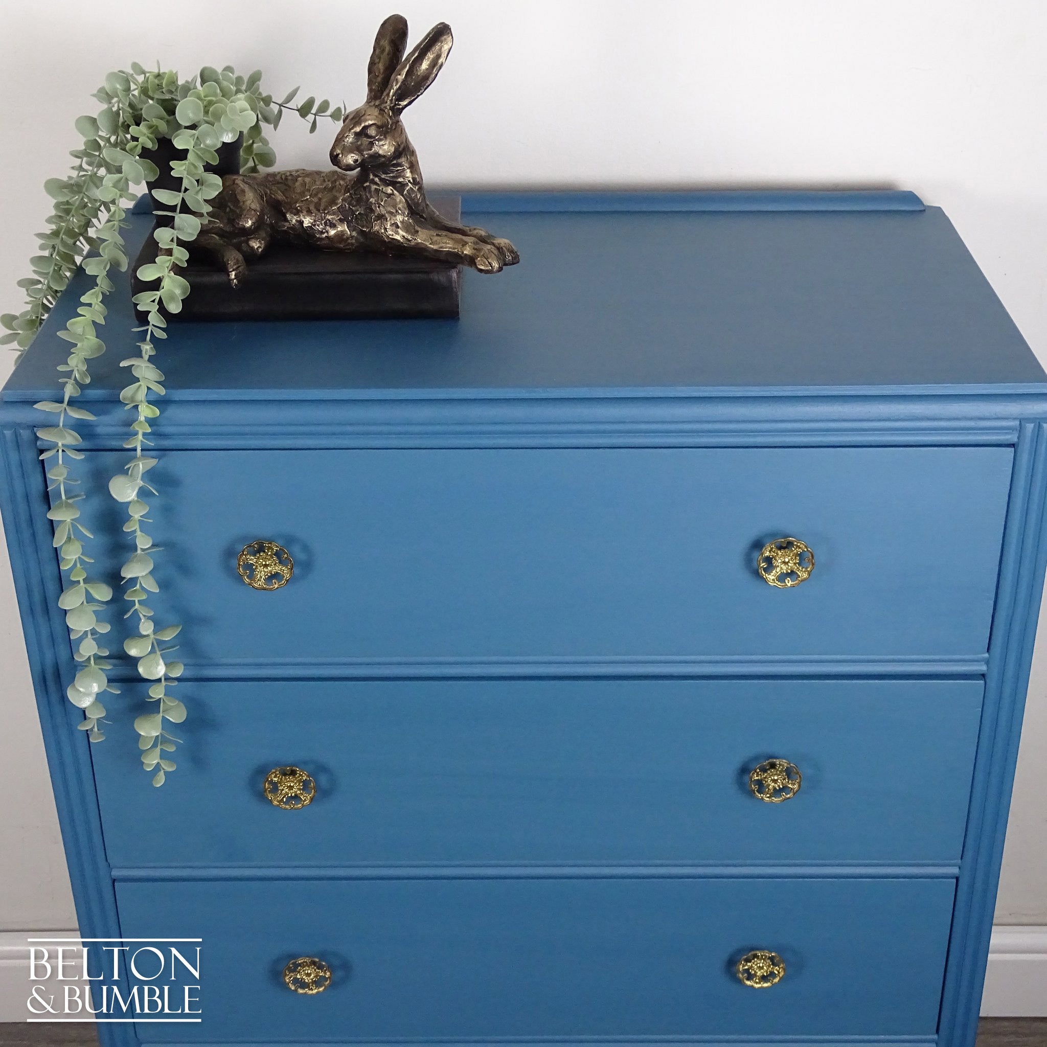 Four Drawer Chest of Drawers in Blue by Lebus-Belton & Bumble