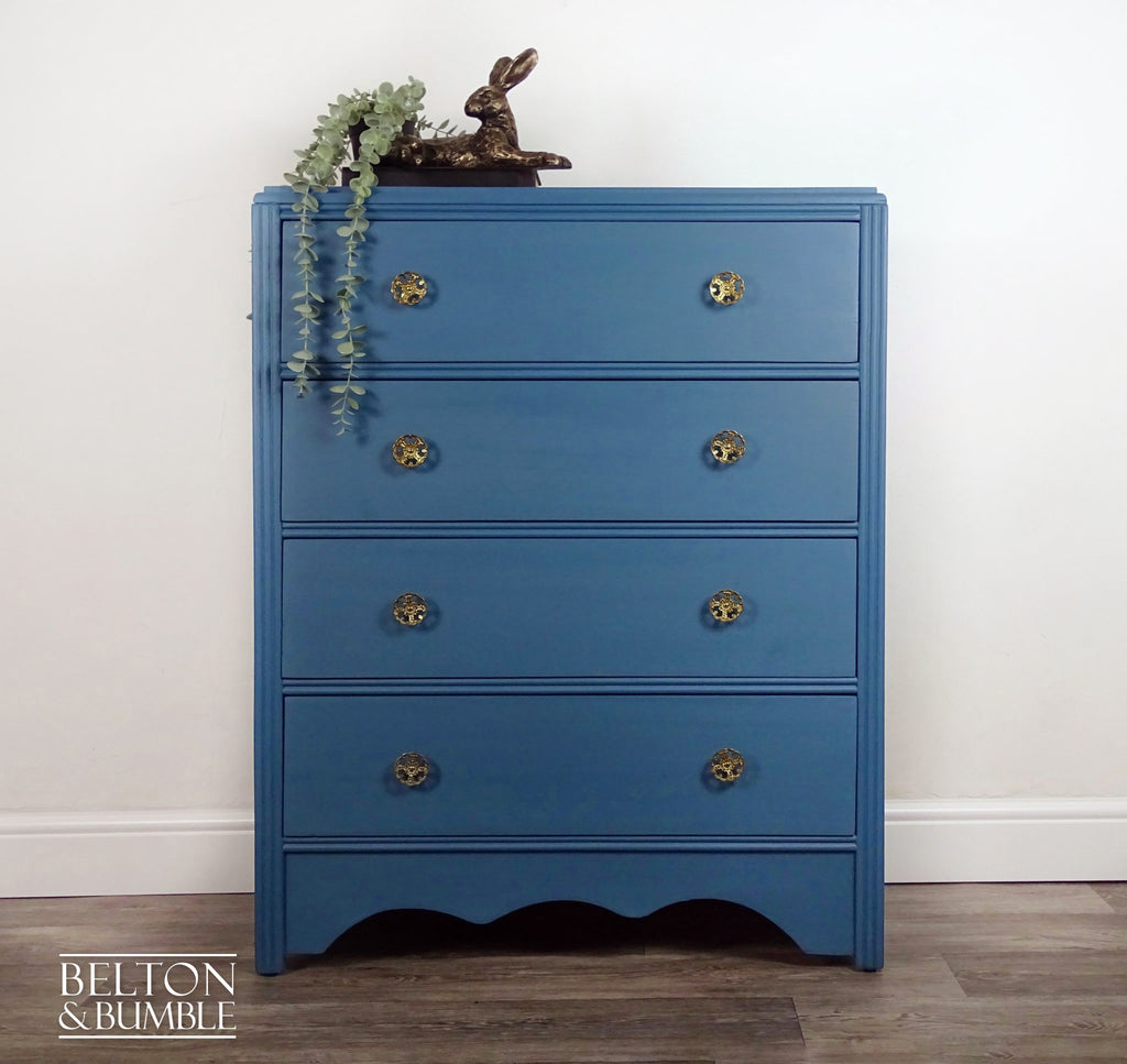 Four Drawer Chest of Drawers in Blue by Lebus-Belton & Bumble