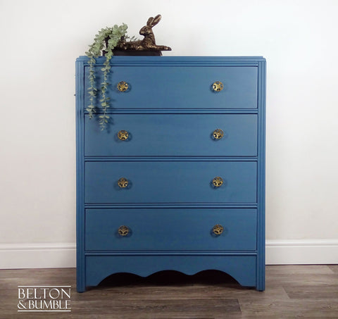 Four Drawer Chest of Drawers in Blue by Lebus-Belton & Butler