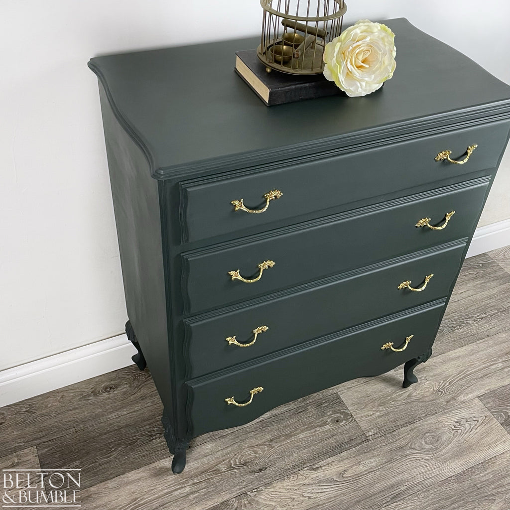 Four Drawer Chest of Drawers in Dark Green-Belton & Bumble
