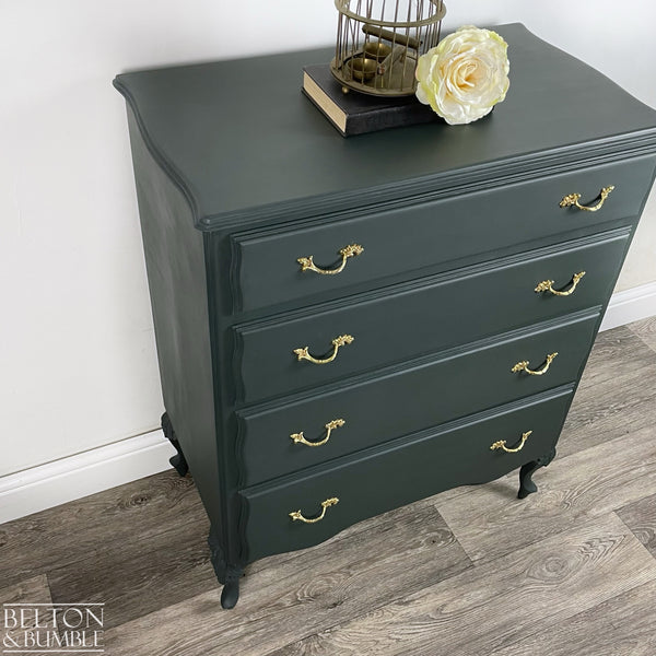 Four Drawer Chest of Drawers in Dark Green-Belton & Butler