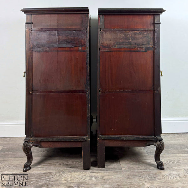 Pair of Tall Victorian Glass Cabinets-Belton & Butler