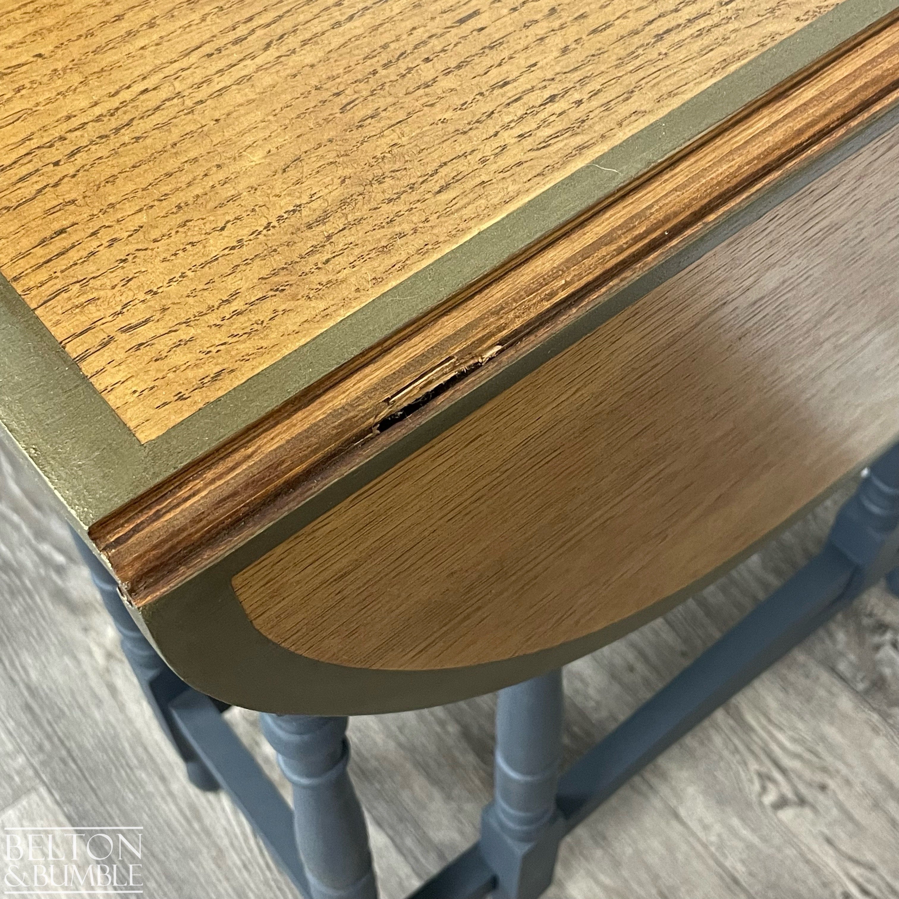 Gate Leg Drop Leaf Dining Table in Navy-Belton & Bumble