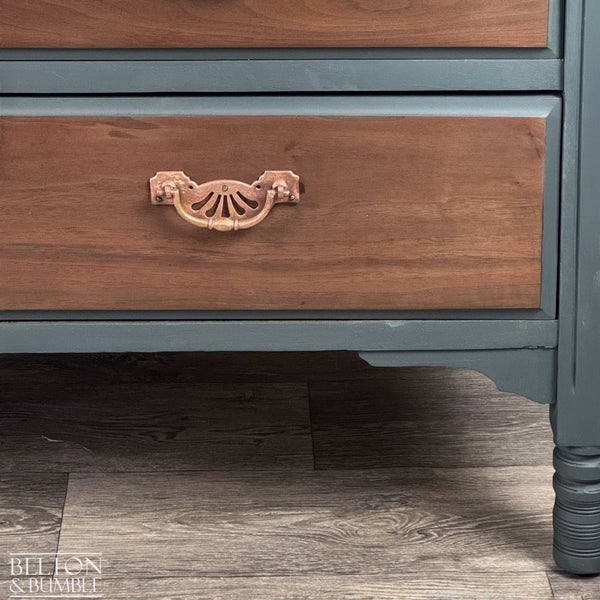 Four Drawer Mahogany & Walnut Chest of Drawers in Green-Belton & Butler