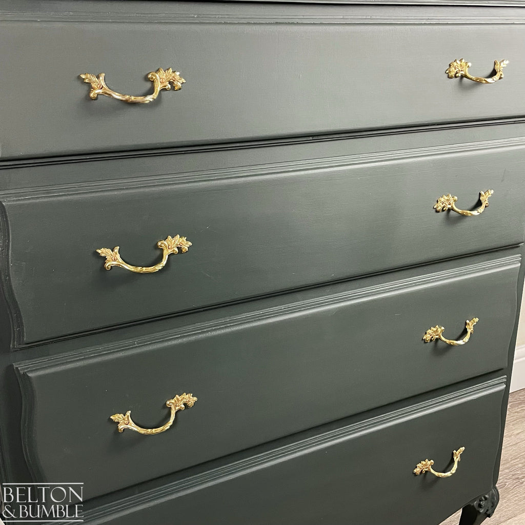 Four Drawer Chest of Drawers in Dark Green-Belton & Bumble