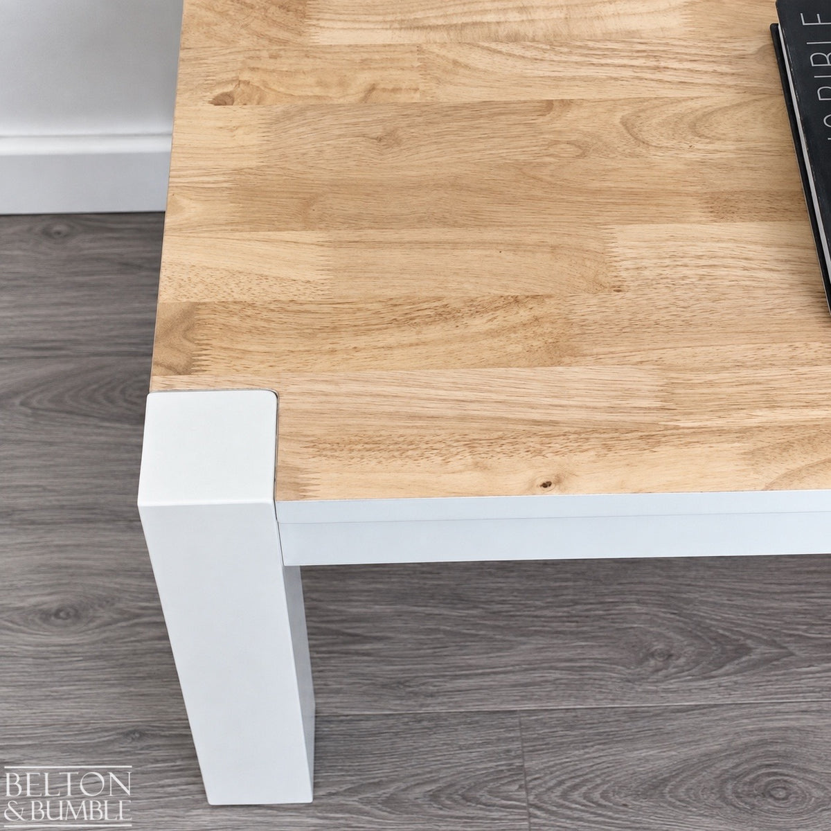 Large Solid Wood Cream Stencilled Coffee Table