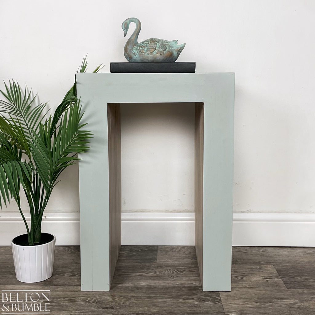 Contemporary Oak Side Table – Styled product shot with complementary decor to suggest scale