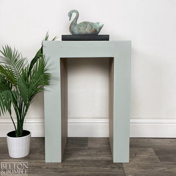 Contemporary Oak Side Table – Styled product shot with complementary decor to suggest scale