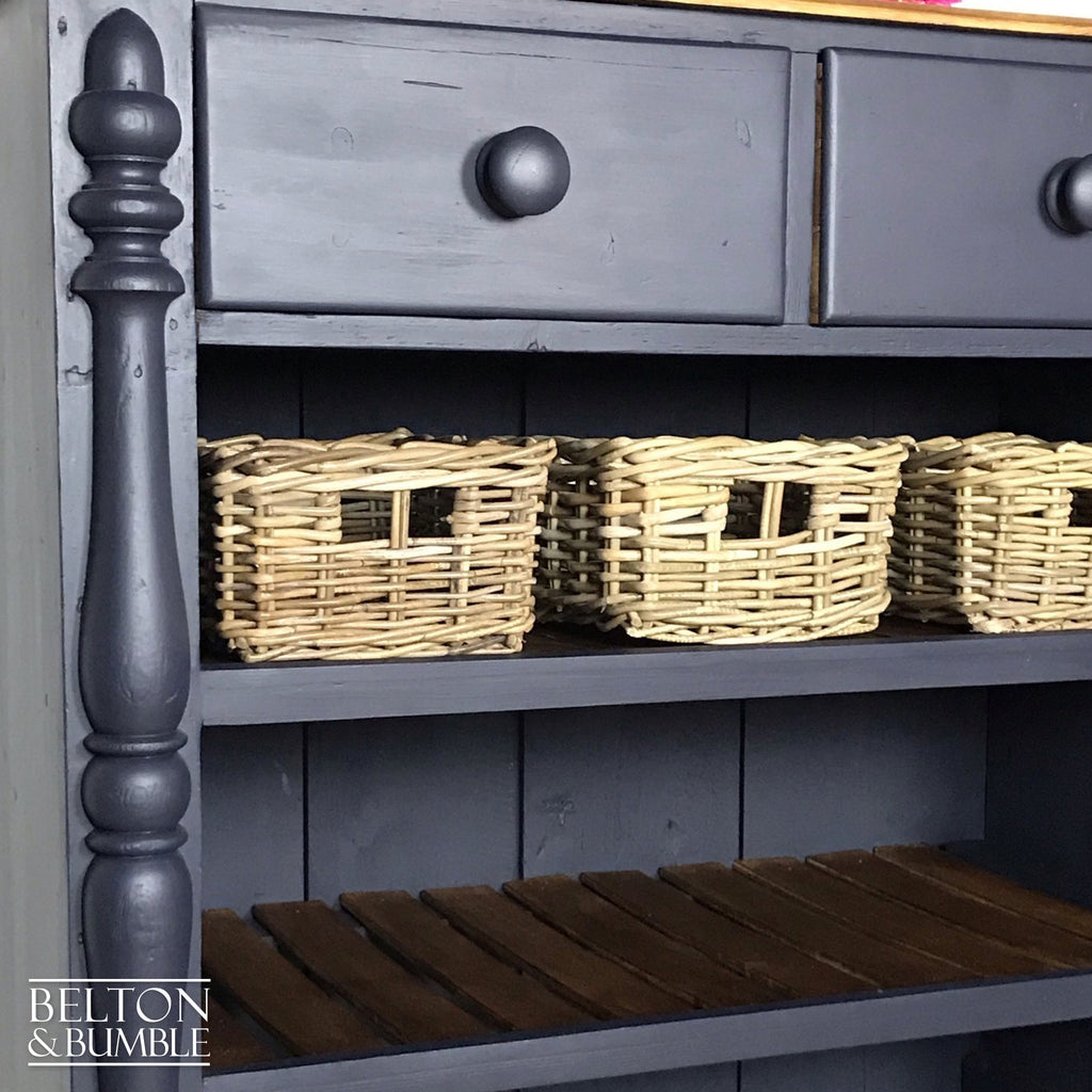 Navy Blue Large Shelved Country Storage Unit-Belton & Bumble