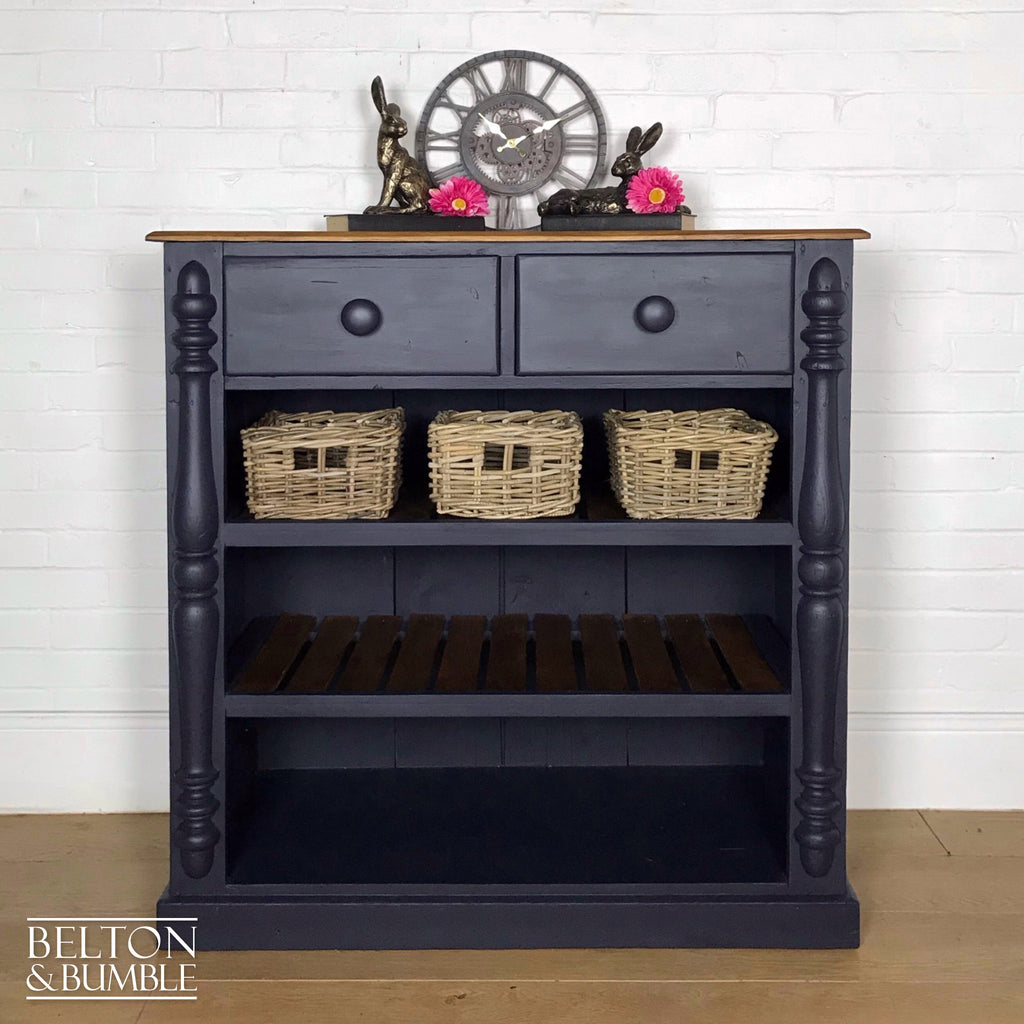 Navy Blue Large Shelved Country Storage Unit-Belton & Bumble