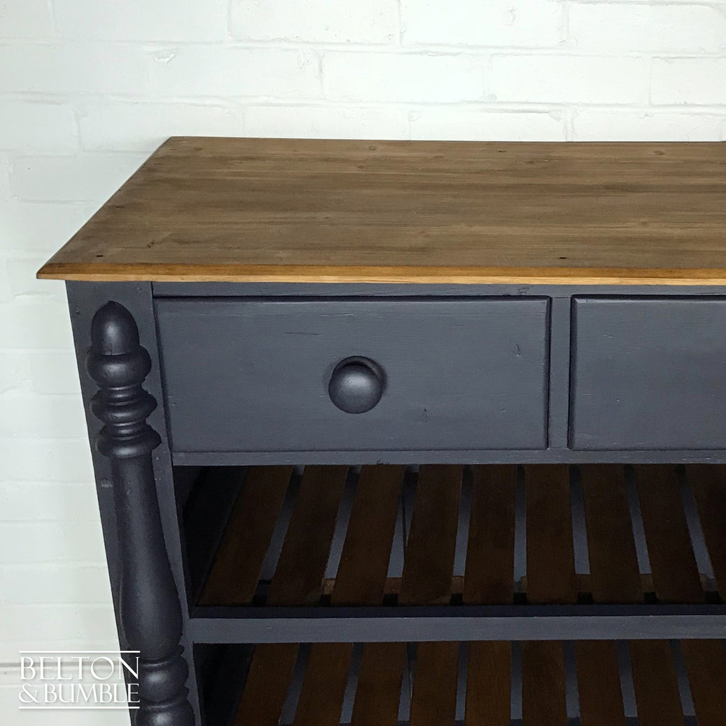 Navy Blue Large Shelved Country Storage Unit-Belton & Bumble