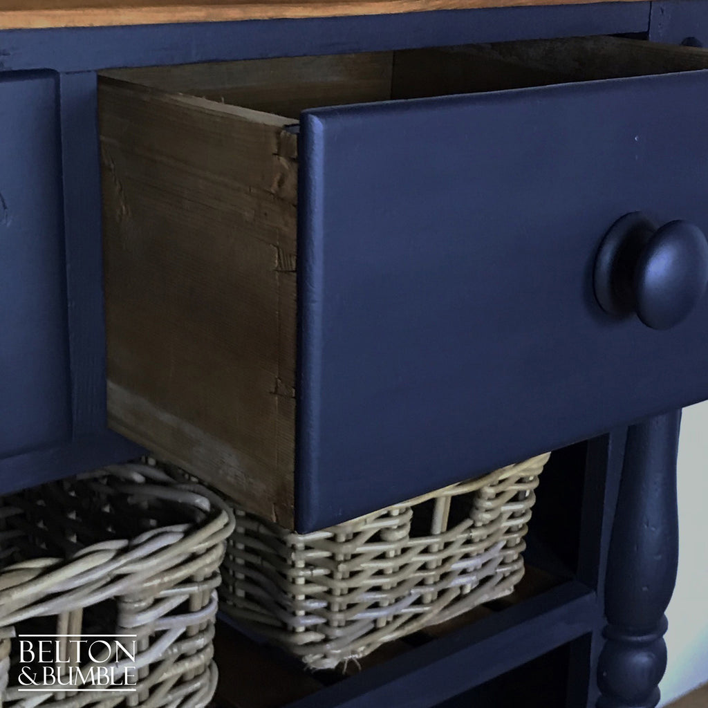 Navy Blue Large Shelved Country Storage Unit-Belton & Bumble