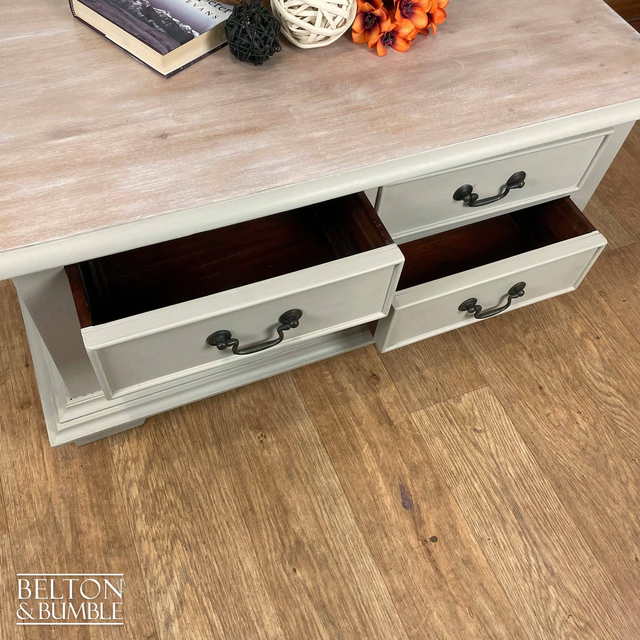 Rectangle Coffee Table with Storage in Stone-Belton & Bumble