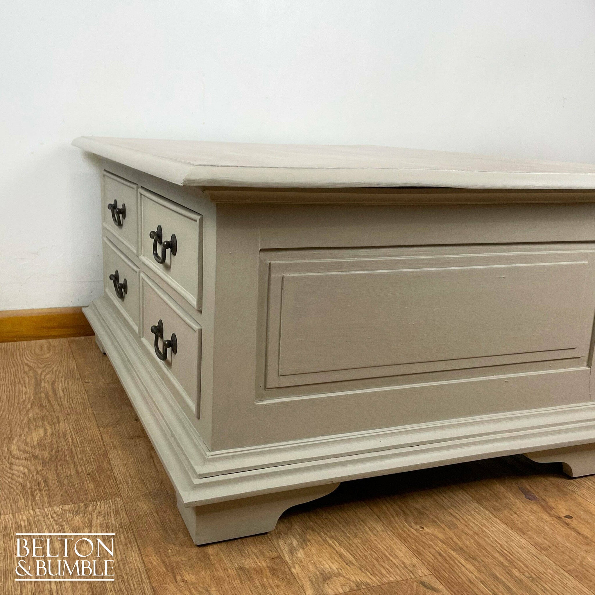 Rectangle Coffee Table with Storage in Stone-Belton & Bumble