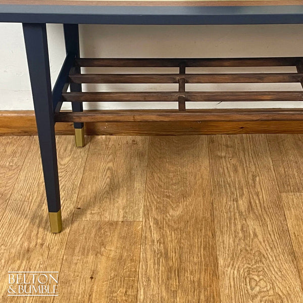 Coffee Table with shelf by Nathan Furniture in Navy Blue-Belton & Butler