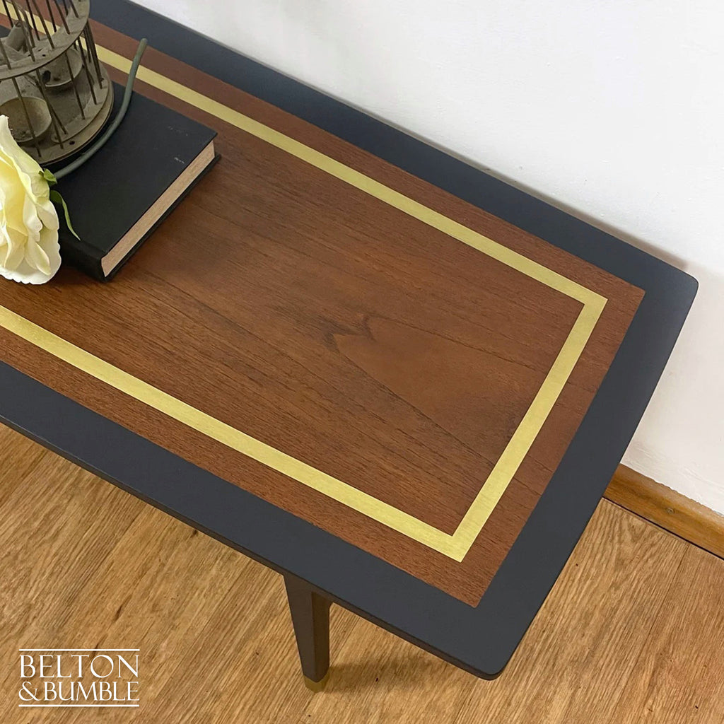 Coffee Table with shelf by Nathan Furniture in Navy Blue-Belton & Bumble