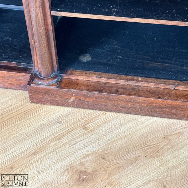 Antique Walnut Side Cabinet with Glazed Doors-Belton & Butler