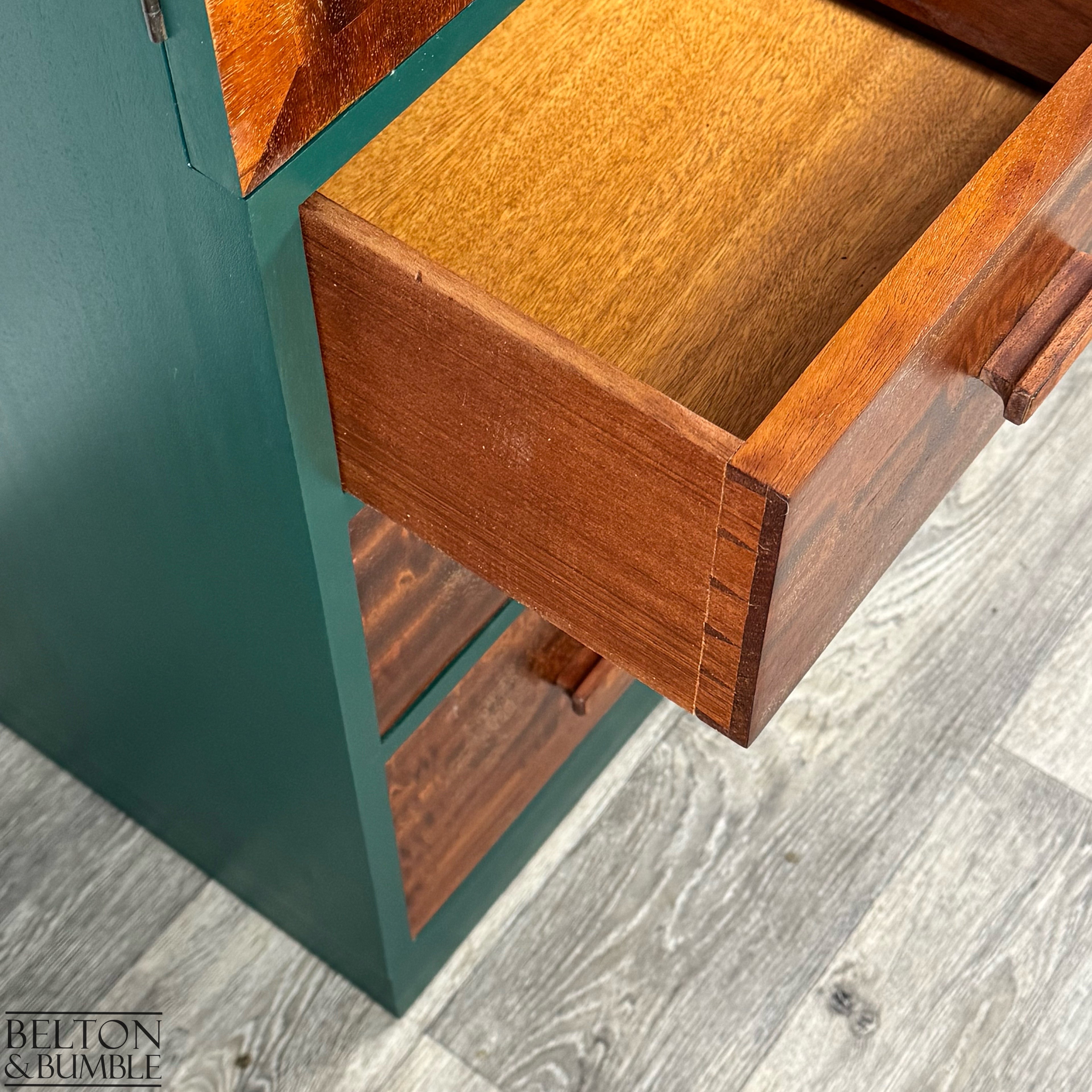 Linen Press Storage Cupboard in Green-Belton & Bumble
