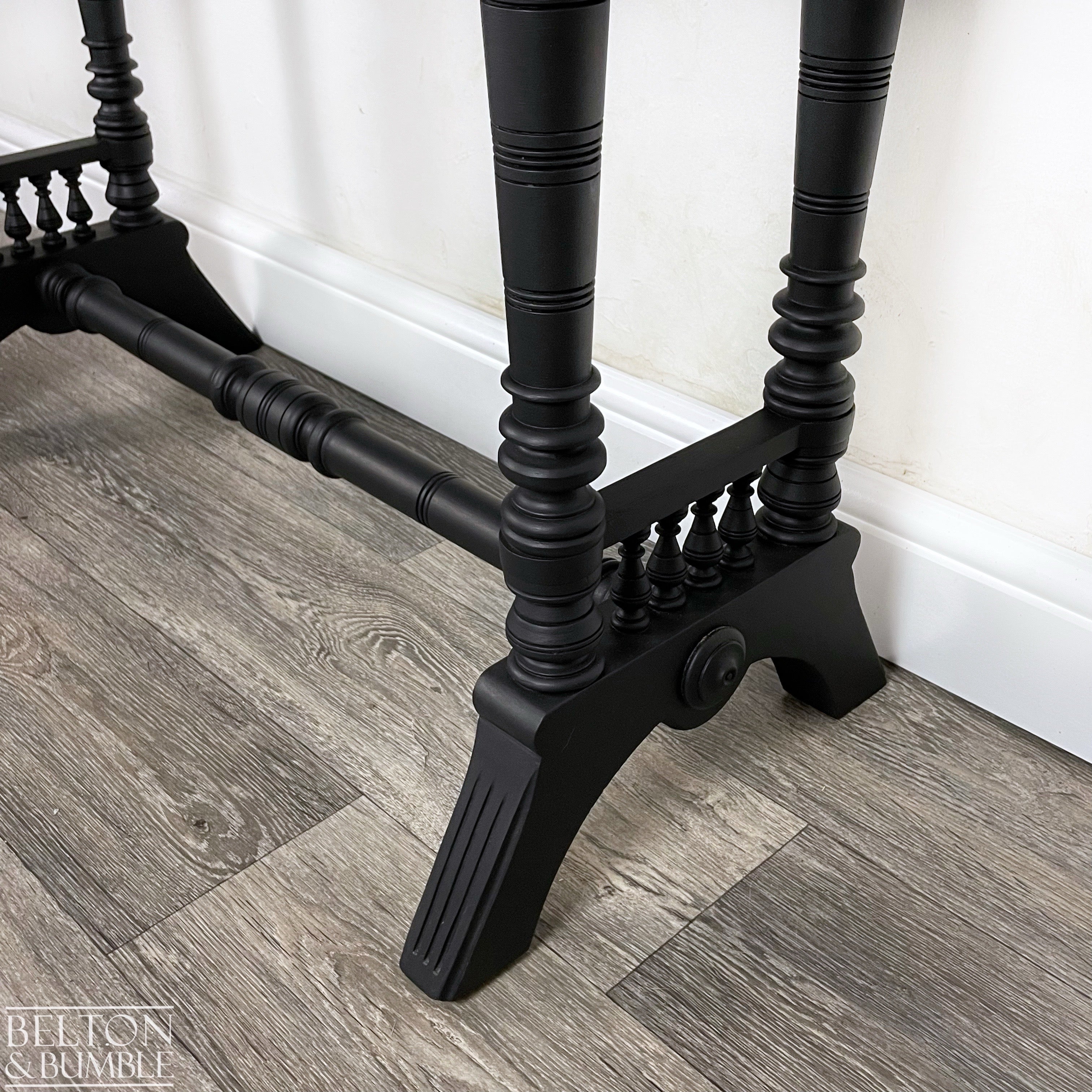 Mahogany Hallway Console Table in Black-Belton & Bumble